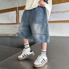 알리팡 남아 청반바지 미디길이 허리밴딩