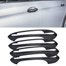 亮光碳纖維紋 浮水印 黏貼安裝 門拉手蓋 適用 17-18 G30 G31 520i 540i 550i M5 F90, 1個