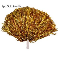스포츠 경기용 응원 데코레이터 보컬 퍼포먼스 클럽 게임 치어리더 폼폼 스타일, 8. 1pc Gold handle, 1개