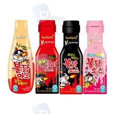 [블루존] 불닭소스 4종세트 (불닭 소스200g+불닭마요250g+까르보소스200g+핵불닭소스180g), 1개
