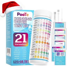 음용수용 21in1 수질 검사 키트 정밀 음용수 가정용 수도 우물수용 스트립 pH 경도 염소 납 철 박테리아 등, 21 in1 음용수 테스트 키트