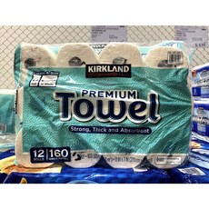 科克蘭 signature 頂級廚房紙巾 12捲 160張/捲, 1個, 中華郵政限2袋運費160, 160