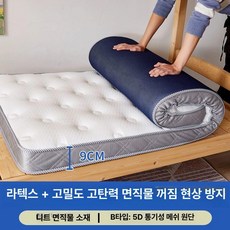 기숙사 라텍스 매트리스 원룸 두꺼운 이불 부드러운 자취, 80x190cm, 1mm, 라텍스 매트리스 - 동그라미 화이트 9cm