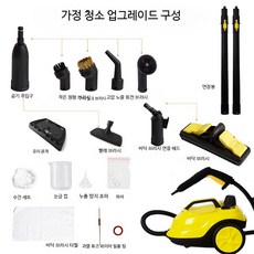 차량용 스팀기 썬팅 옐로우 세트 셀프 분사기 자동차, 110V 하우스키핑 업그레이드 구성 노란색, 단일 모델