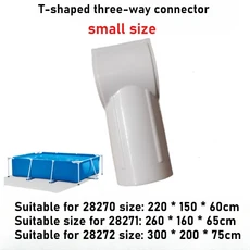 1pc 5.5cm 풍선 수영장 브래킷 핀 2.2-4.5m 3 웨이 T 자형 어댑터 야외 수영장 교체 예비 부품, 03 A-S
