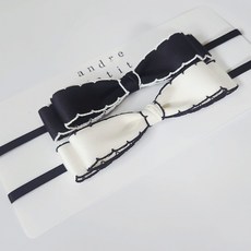 피콧리본베이비밴드 2컬러세트 아기헤어밴드