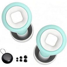 수면 소음 제거용 이어 플러그 8개의 이어팁으로 감소를 위한 45db 오토바이 수면용 재사용 가능한 실리콘 콘서트 업무 공부 코골이 여행블랙 및 레드, Blue and White, Medium, 1개