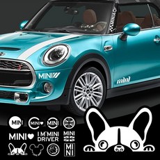 미니쿠퍼 스티커 2세대 3세대 4세대 전차종호환 폰트 레터링 데칼 실외 익스테리어 꾸미기, 1개, LT-19W