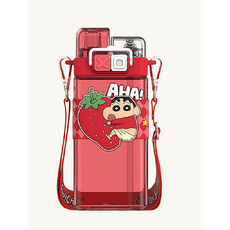 짱구 더블캡 롱 빨대 물통(520mL), 크로커다일, 1개