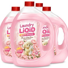 실내건조 섬유유연제 리퀴드 핑크로즈 대용량, 4개, 2.5L