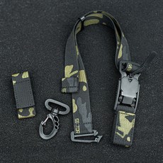 桃園出貨- 戰術快拆穩定帶三點輔助斜挎騎行通用機能可擴展單肩背帶, 暗夜[背帶38mm以下], 1個