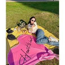 웨딩촬영 소품 대형 핑크 하트 연 연날리기