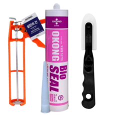 오공 욕실 실리콘 보수세트 270ml, 1개, 백색