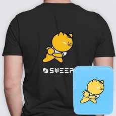 스윕 SWEEP 투핸드 호양이 티셔츠+볼타올 세트