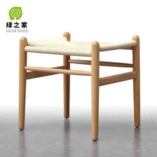 퀼트 짜임 스툴 컬러 로프 우드 라탄 빈티지 스툴의자 인테리어, A. 로그 컬러 실제 색상 로프