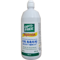 알콘 옵티프리 리플레니시 렌즈 세척액 소독 보존액, 10개, 420ml