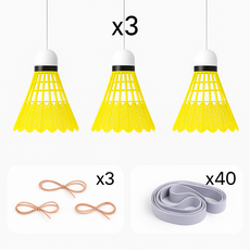 튼튼디포 혼자하는 배드민턴 리턴볼 3p, 3개, 1개입, 노랑