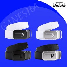 볼빅 남성 골프 벨트 (라미네이팅 가죽), 실버화이트, 1개