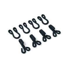 싸개 걸고리 국산 의류걸고리 1쌍, 4개, 검정