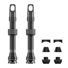 Tubeless Presta 밸브 스템 44/50/60mm 초경량 합금 프레스타 키트 대부분의 MTB 림에 적합 - 다양한 사이즈 옵션 블랙쌍 103272, 40MM