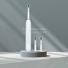 WILL SHOW 電動牙刷，多模式清潔，呵護牙齦，黑白雙色可選, 白色, 1個, TYPE-C充電