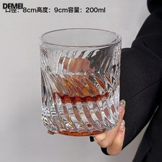 DFMEI 歐式高檔威士忌酒杯家用復古水晶玻璃洋酒杯啤酒杯烈酒杯冰球杯子, 1個