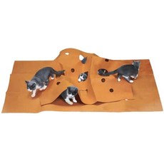 반려동물 고양이 장난감 터널 키우기 숨숨집 놀이터 50165EA 1(PC), 브라운