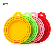3pcs 실리콘 캔 뚜껑 밀폐 피더 음식 캔 뚜껑 고양이 보관용 뚜껑 재사용 가능한 뚜껑 뚜껑 건강한 반려동물