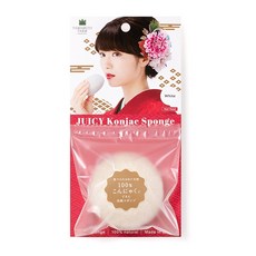 Yamamoto Farm JUICY 洗顏蒟蒻海綿, 白-紙卡袋裝款