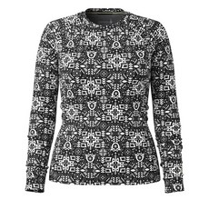 Smartwool 女款美麗諾羊毛花紋長袖上衣，戶外保暖透氣舒適，時尚有型