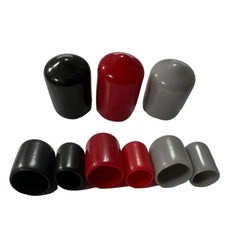 전산 볼트캡 앤드 고무 연질 흑 적 회색 3l8(삼부) 9mm 1봉100개, 적색, 3/8(삼부)