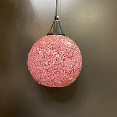 雨果燈飾 粉紅馬賽克玻璃吊燈 手工鑲崁 中島燈 吧檯燈 餐吊燈, 單燈