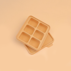 홍스마마 플래티넘 실리콘 이유식 큐브 이유식 준비물 얼음틀 아이스몰드 아이스 트레이 실리콘 몰드 마늘틀, 1개, 애쉬오렌지, 60ml