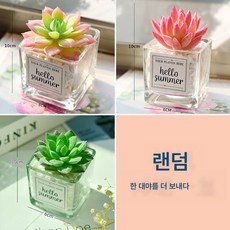 북유럽 모조 녹식물 분재 조화 모조 꽃 실내 장식 테이블 장식 다육 소분, 색깔9, 1개