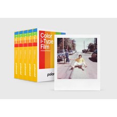 寶麗來 Color i-Type 彩色白邊 拍立得底片 五入裝 (適用於Now/OneStep), 1套, itype 40張/5盒裝