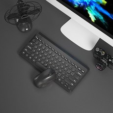 블루투스 접이식 키보드 무선 저소음 마우스세트 핑크, 블랙 키보드+마우스, 표준 구성