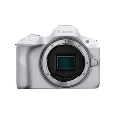 Canon 미러리스 Vlog 카메라 EOS R50 본체 전용화이트 RF 마운트 24.2MP 4K 동영상, 15.8cm