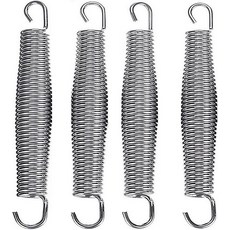 4 PCS 트램펄린 스프링 5.5인치 헤비 듀티 교체 3.1MM 와이어 직경 스테인리스 스틸 부품 슬라이버
