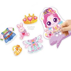 엠다인 자석데코놀이 오로라핑 마그네틱옷입히기