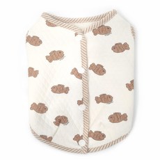 강아지조끼 오가닉 순면 피부알러지케어, 붕어빵Natural, 1개