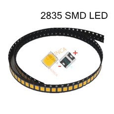 2835 SMD LED 밝은 램프 비즈 발광 다이오드 퓨어 화이트 내츄럴 웜 쿨 23-26LM 3V 200 개/로트, Pure White 6000K, 1개