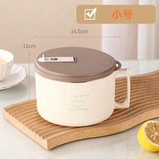 316不鏽鋼泡麪碗 學生便攜帶蓋保溫, 1個, 無餐具,白+帶瀝水蓋【小號1105毫升】不怕灑漏, 白, 1.105L