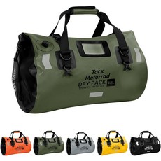 남성여성용 택스모토라드 방수 더플백 퀵 고정 스트랩이 있는 롤탑 드라이 백팩 오토바이용 오토바이 테일 새들백 래프팅 보트 타기 카약 여행 66L-블랙, Green, 48L