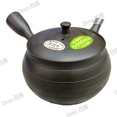 日本製【常滑燒】玉光/北龍 急須壺 手工壺 泡茶壺 自帶蜂巢濾網, 北龍黑袋形點(290ml), 1個