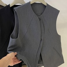 獨特職季新款高級氣質西裝寬鬆馬甲春秋2025坎肩背心設計外套上衣