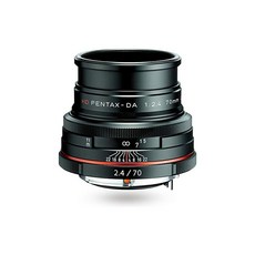 펜탁스 HD PENTAX-DA 70mmF2.4 블랙 중망원 단초점 렌즈 APS-C 사이즈용 고품질 리미티드 렌즈·알루미늄 가공 고해상도 묘사 고성능 HD 코팅, 2530000242