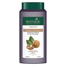 Biotique Bio Walnut Bark 볼류마이징 샴푸 가늘고 가는 모발용 340ml