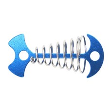 덱 플랑크 보드 텐트 스테이킹 스프링 앵커 피쉬본 가이라인 코드 조정기, Blue