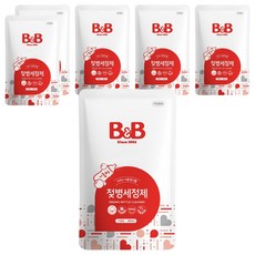 비앤비 젖병세정제 거품형 리필, 400ml, 6개
