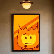 1PC 뜨거운 만화 BFDI 전투 D-드림 섬 포스터 방수 벽 아트 영화 거실 침실 레트로 룸 장식 선물, 02 15X20cmNoframe, 08 z2